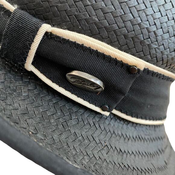 Bailey of Hollywood Mens Drake Fedora Hat Black Woven Lite Straw - Picture 5 of 6